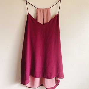 EXPRESS (REVERSIBLE) Scalloped-Neck Camisole